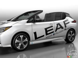 Un cabriolet Nissan LEAF Open Car présenté à Tokyo